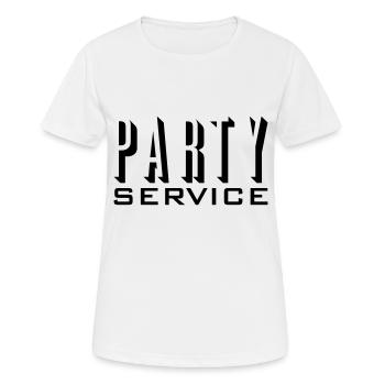 Partyservice / Party service (1c) - Frauen T-Shirt atmungsaktiv - Weiß - Vorne - AI Model Female 172 dark (172cm)