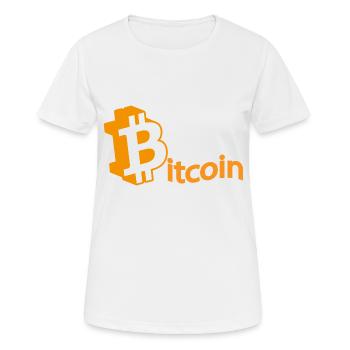Bitcoin Krypto - Frauen T-Shirt atmungsaktiv - Weiß - Vorne - AI Model Female 172 dark (172cm)