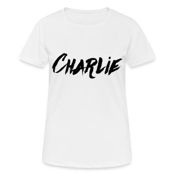 Checkpoint Charlie - Frauen T-Shirt atmungsaktiv - Weiß - Vorne - AI Model Female 172 dark (172cm)