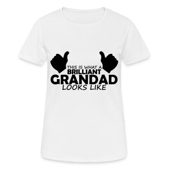 brilliant grandad - Women's Breathable T-Shirt - white - Front - AI Model Female 172 dark (172cm)