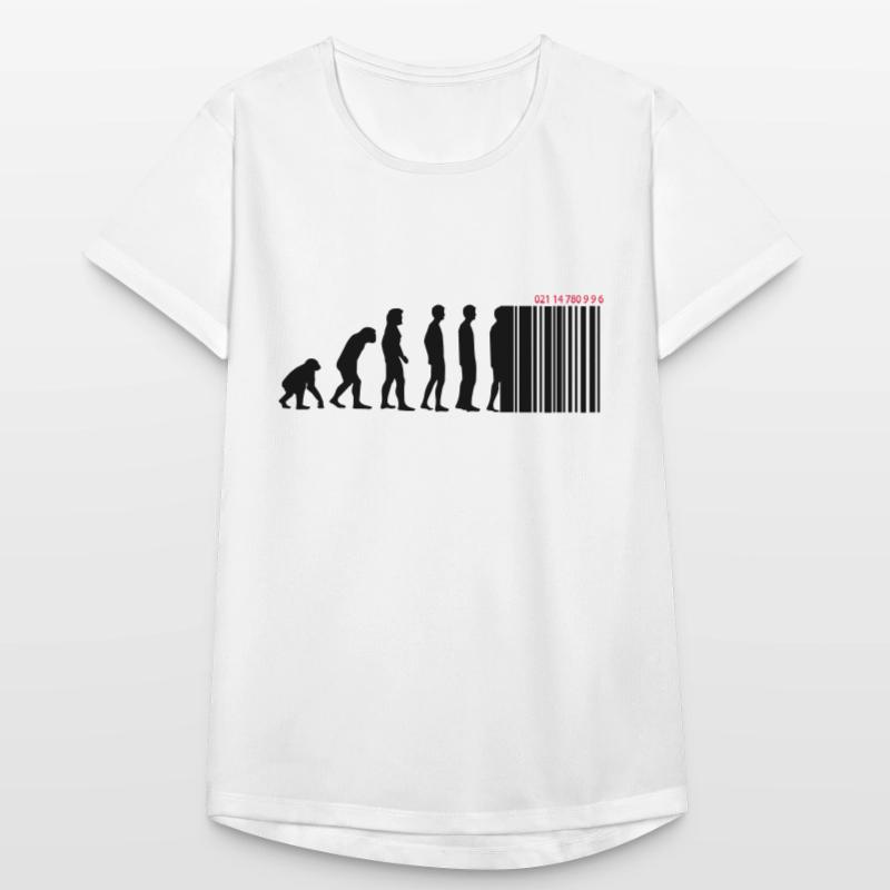 DARWIN - EVOLUTION SOCIETE - CODE BARRE T-shirt respirant Femme
