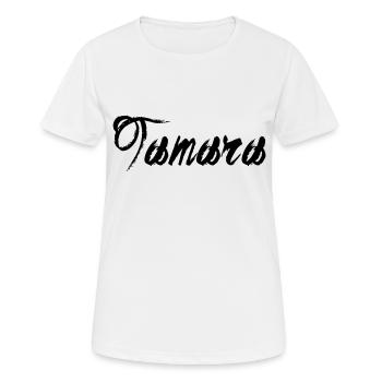 Tamara - Frauen T-Shirt atmungsaktiv - Weiß - Vorne - AI Model Female 172 dark (172cm)