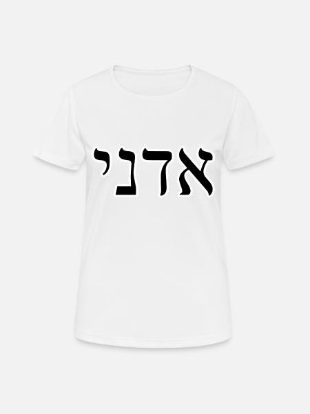 Adonai - naisten tekninen t-paita - valkoinen
