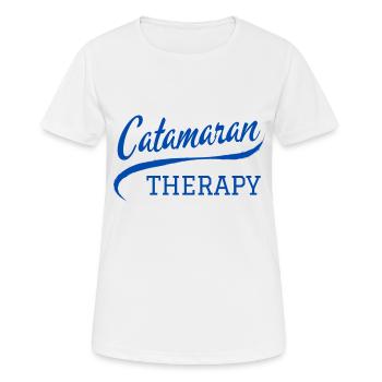 Katamaran-Therapie Typografie US-Sport - Frauen T-Shirt atmungsaktiv - Weiß - Vorne - AI Model Female 172 dark (172cm)