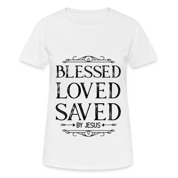 segen bibel liebe - Frauen T-Shirt atmungsaktiv - Weiß - Vorne - AI Model Female 172 dark (172cm)
