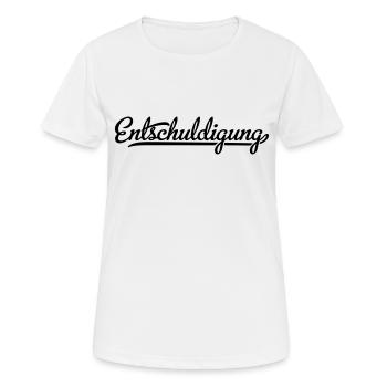 Entschuldigung - Frauen T-Shirt atmungsaktiv - Weiß - Vorne - AI Model Female 172 dark (172cm)