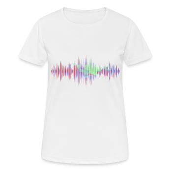 Ondes sonores - T-shirt respirant Femme - blanc - Devant - AI Model Female 172 dark (172cm)