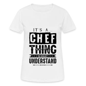chef chef chef kitchen - Women's Breathable T-Shirt - white - Front - AI Model Female 172 dark (172cm)