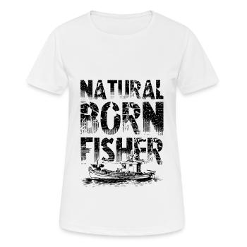 Fischen born fischer - Frauen T-Shirt atmungsaktiv - Weiß - Vorne - AI Model Female 172 dark (172cm)