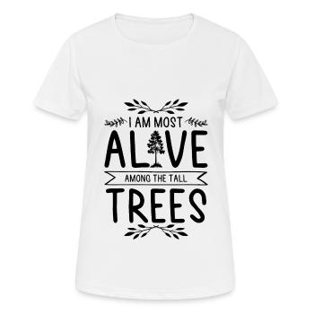 Nature arbre arbres - T-shirt respirant Femme - blanc - Devant - AI Model Female 172 dark (172cm)