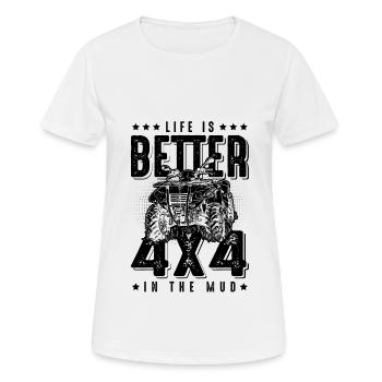 Quad Racer Quadr - T-shirt respirant Femme - blanc - Devant - AI Model Female 172 dark (172cm)