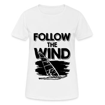 Windsurfing windsurfer - Frauen T-Shirt atmungsaktiv - Weiß - Vorne - AI Model Female 172 dark (172cm)