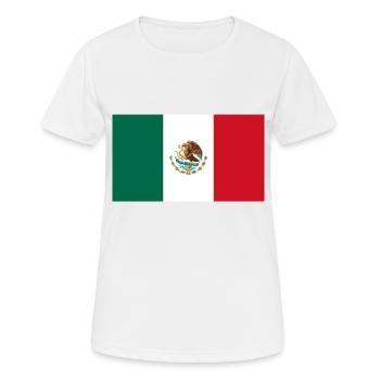 Mexico flag - T-shirt respirant Femme - blanc - Devant - AI Model Female 172 dark (172cm)