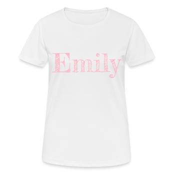 Emily - T-shirt respirant Femme - blanc - Devant - AI Model Female 172 dark (172cm)