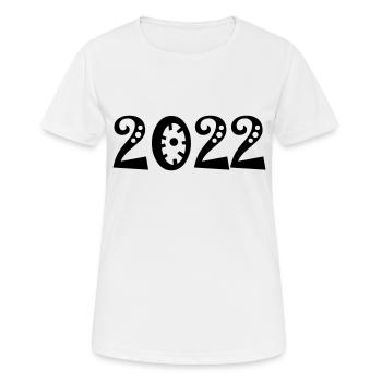 2022 Jahr Mexico Jahreszahl Datum Zahl Anno 22 - Frauen T-Shirt atmungsaktiv - Weiß - Vorne - AI Model Female 172 dark (172cm)