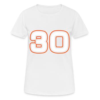 Symbole de 30 chiffres - T-shirt respirant Femme - blanc - Devant - AI Model Female 172 dark (172cm)