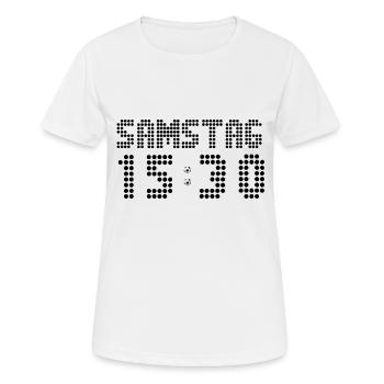 Saturday 15:30 Football Bundesliga - Women's Breathable T-Shirt - white - Front - AI Model Female 172 dark (172cm)