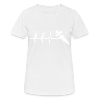 Pouls de carotte - T-shirt respirant Femme - blanc - Devant - AI Model Female 172 dark (172cm)