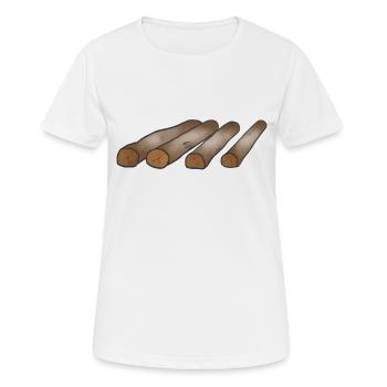 Holz Heizen Holz Liebhaber Geschenk - Frauen T-Shirt atmungsaktiv - Weiß - Vorne - AI Model Female 172 dark (172cm)
