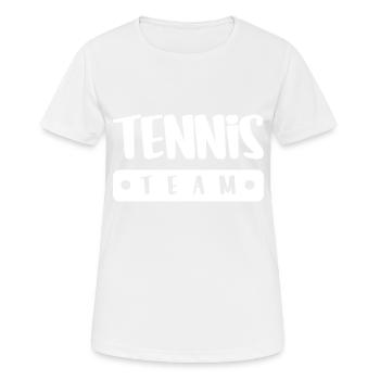 Tennis Team - Frauen T-Shirt atmungsaktiv - Weiß - Vorne - AI Model Female 172 dark (172cm)