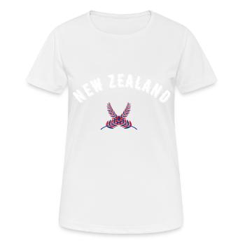 Neuseeland - Frauen T-Shirt atmungsaktiv - Weiß - Vorne - AI Model Female 172 dark (172cm)