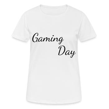 Gaming Day - T-shirt respirant Femme - blanc - Devant - AI Model Female 172 dark (172cm)