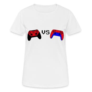 Controller VS - Frauen T-Shirt atmungsaktiv - Weiß - Vorne - AI Model Female 172 dark (172cm)