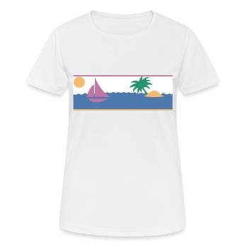 Voilier South Seas Sun Beach Plamen - T-shirt respirant Femme - blanc - Devant - AI Model Female 172 dark (172cm)