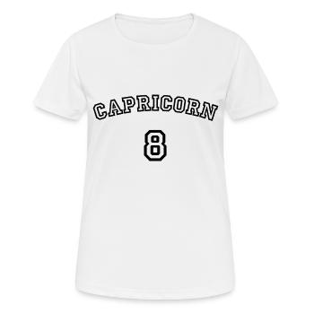 Zodiac Line "Trikot-Style" - Capricorn - Frauen T-Shirt atmungsaktiv - Weiß - Vorne - AI Model Female 172 dark (172cm)