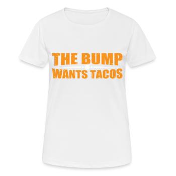 The Bump Wants Tacos 4 - Frauen T-Shirt atmungsaktiv - Weiß - Vorne - AI Model Female 172 dark (172cm)