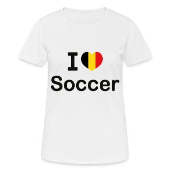 Ballsport - Frauen T-Shirt atmungsaktiv - Weiß - Vorne - AI Model Female 172 dark (172cm)