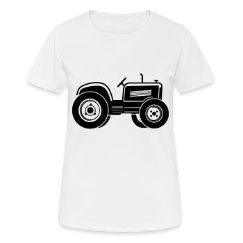Traktor - Frauen T-Shirt atmungsaktiv - Weiß - Vorne - AI Model Female 172 dark (172cm)