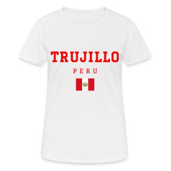 Trujillo, Peru - Women's Breathable T-Shirt - white - Front - AI Model Female 172 dark (172cm)