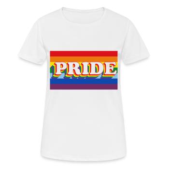 Regenbogenfahne pride - Frauen T-Shirt atmungsaktiv - Weiß - Vorne - AI Model Female 172 dark (172cm)