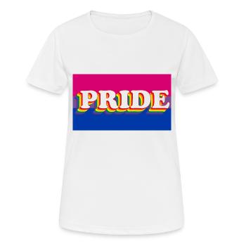 Bi Pride - T-shirt respirant Femme - blanc - Devant - AI Model Female 172 dark (172cm)