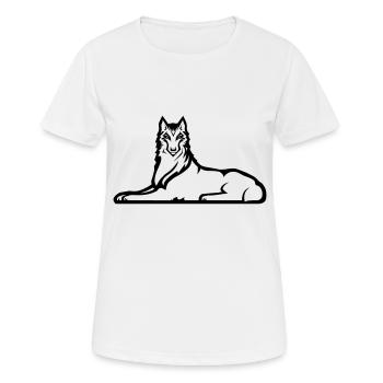 Lone Chechen Wolf - One Black Color - Women's Breathable T-Shirt - white - Front - AI Model Female 172 dark (172cm)