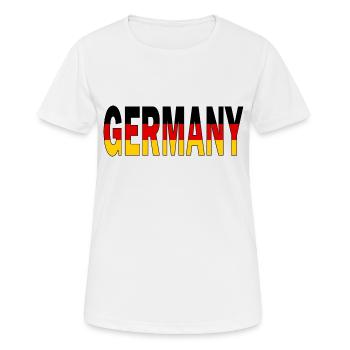 Germany in national colours - Women's Breathable T-Shirt - white - Front - AI Model Female 172 dark (172cm)