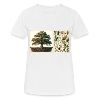 Chêne Botanique - T-shirt respirant Femme - blanc - Devant - AI Model Female 172 dark (172cm)