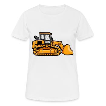 Crawler excavator - Women's Breathable T-Shirt - white - Front - AI Model Female 172 dark (172cm)