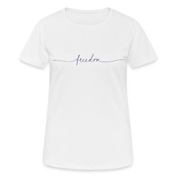 Liberté - T-shirt respirant Femme - blanc - Devant - AI Model Female 172 dark (172cm)
