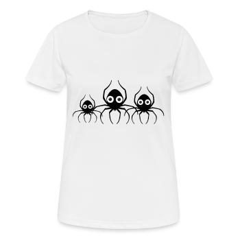 spinnen,spinnenfamilie,spinne,familie,trio - Frauen T-Shirt atmungsaktiv - Weiß - Vorne - AI Model Female 172 dark (172cm)