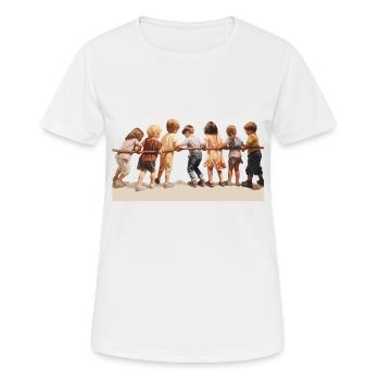 Tug-of-war is a social game - Women's Breathable T-Shirt - white - Front - AI Model Female 172 dark (172cm)