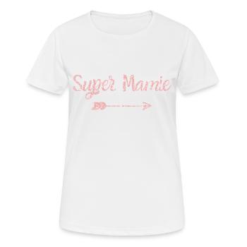 Super Granny Roségold - Oma Geschenk - Frauen T-Shirt atmungsaktiv - Weiß - Vorne - AI Model Female 172 dark (172cm)