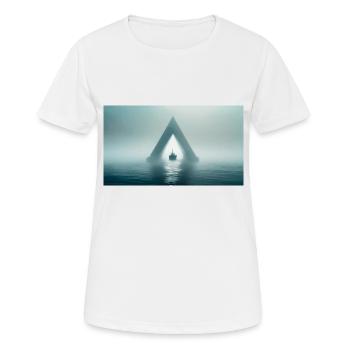 gruselige mythische Orte – Bermuda-Dreieck - Frauen T-Shirt atmungsaktiv - Weiß - Vorne - AI Model Female 172 dark (172cm)