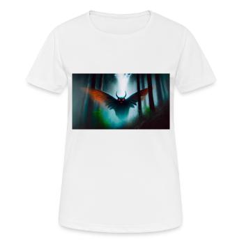 böser Mottenmann in Nordamerika Monster Dark Horror - Frauen T-Shirt atmungsaktiv - Weiß - Vorne - AI Model Female 172 dark (172cm)