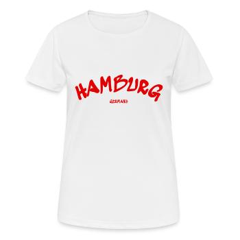 Hambourg - Ville hanséatique - Allemagne - Allemagne - T-shirt respirant Femme - blanc - Devant - AI Model Female 172 dark (172cm)
