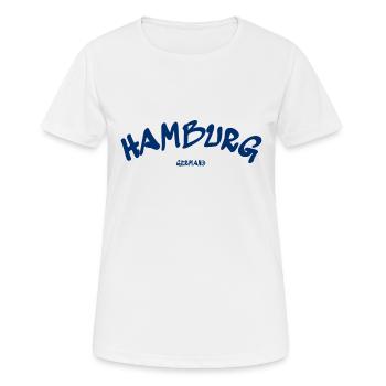 Hambourg - Ville hanséatique - Allemagne - Allemagne - T-shirt respirant Femme - blanc - Devant - AI Model Female 172 dark (172cm)