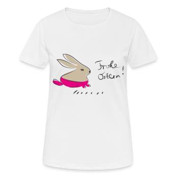 frohe ostern - Frauen T-Shirt atmungsaktiv - Weiß - Vorne - AI Model Female 172 dark (172cm)