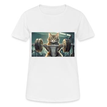 Wortspiel mehrdeutiger deutscher Ausdruck - Muskelkater - Frauen T-Shirt atmungsaktiv - Weiß - Vorne - AI Model Female 172 dark (172cm)