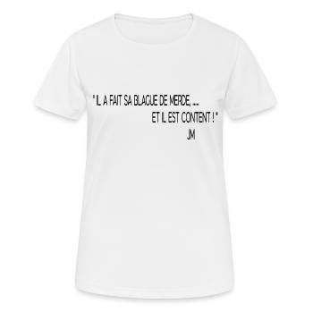 blague de merde - T-shirt respirant Femme - blanc - Devant - AI Model Female 172 dark (172cm)
